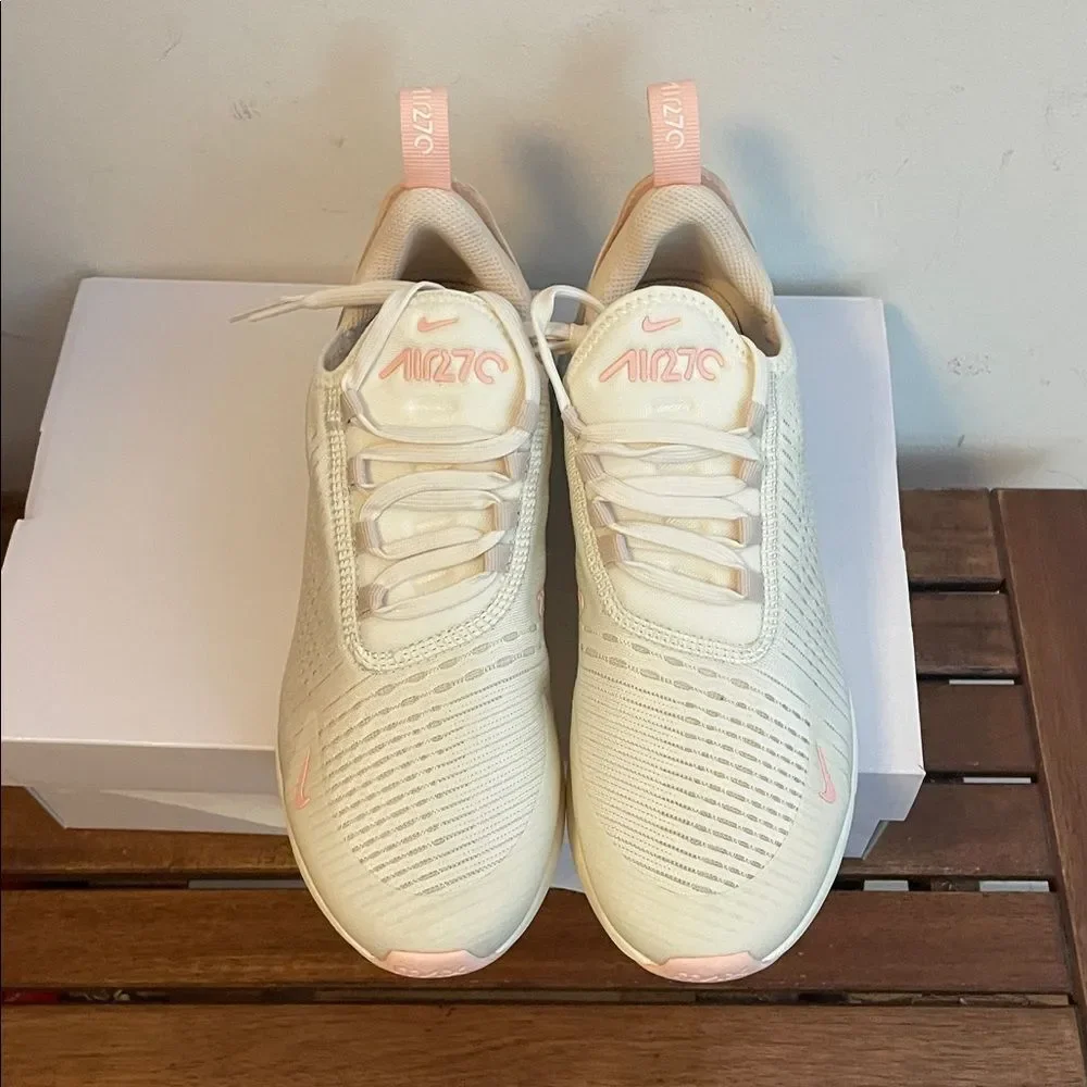 Nike Air Max 270 Soft Pearl/Washed Coral US Women Size7.5/UK5/EU38.5(IH5966-001)